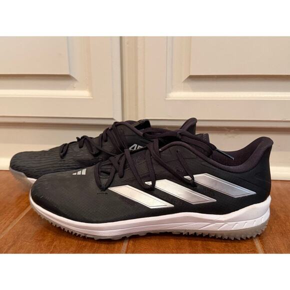 Adidas Adizero Afterburner 9 Turf Core Black Silver Metallic Mens Baseball Sz 11 main image 5